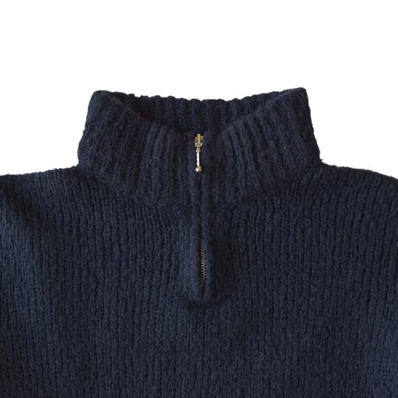 Vintage Q&A Chunky Knit Half-Zip Sweater – Nordic Fair Isle Pullover (S) - Picture 3 of 6